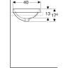 Раковина встраиваемая GEBERIT VARIFORM 40x55 см 500.739.01.2 без отверстия перелива